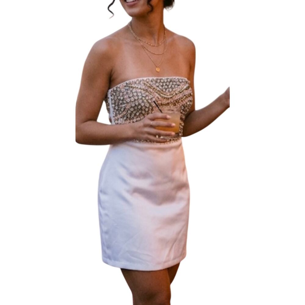 Ramy Brook Adah Embellished Strapless Dress in Immes 6